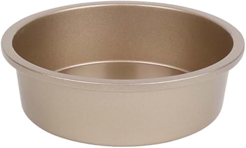 PHILISENMALL Golden SquareRound Baking Pan Non-stick Easy Release Metal Cake Making Mold Smooth Deep Edge Scratch Resistant Cake Roasting Pan