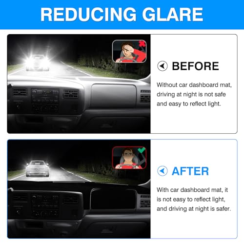 Image of Autorder Dashboard Cover Mat for 1999-2004 Ford F250 F350 F450 Super Duty Accessories Dash Cover Upgrade Velvet Dash Mat Sunshade Glare UV Rays Protector