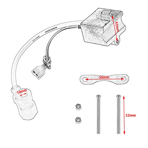 jtfrkope High Performance Kit CDI-Ignition-Coil Magneto Coil for 49cc-80cc 2-Stroke Motor Engine Motorized Bicycle Bike