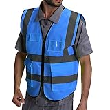 ★ Chaleco de alta visibilidad, chaleco fluorescente amarillo con rayas reflectantes que proporciona una protección de 360° para mejorar la visibilidad y la seguridad de las personas.