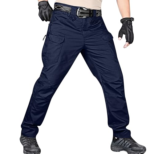 SRZYMJ Cargohose Herren Jeans Herren Stretch Wathose Herren Wasserdicht Gr 48 Golfhose Herren Herren-Overalls Badehose Herren Stretch Blau Jogginghose Hose Herren Sommer 3XL