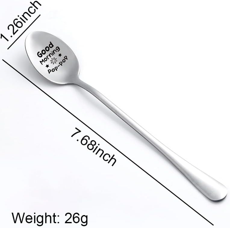 Miniatura 3 de Regalo pop para abuelo, cumpleaños, regalos de Navidad de nieta, nieto, cuchara de buenos días para helado, té, amantes del café, regalos para