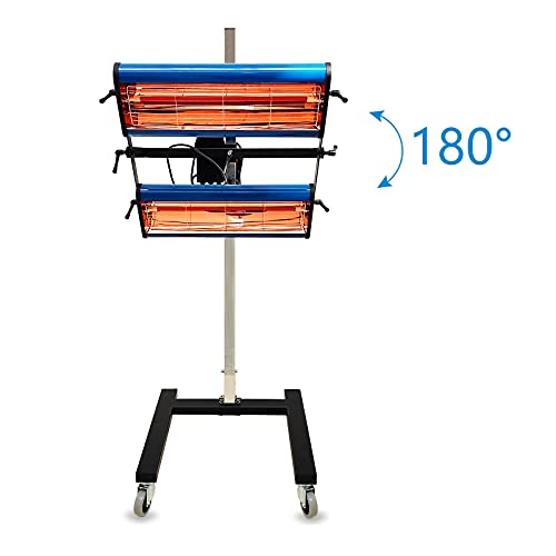 Pakowin Infrared Paint Curing Lamp, 2100W 110V Movable Short Wave Infrared Paint Heating Light For Car Paint Booth, With Timer And Height Adjustable #TOP5
