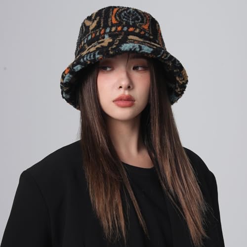 Casquette de pêcheur floue colorée au style ethnique rétro - 5