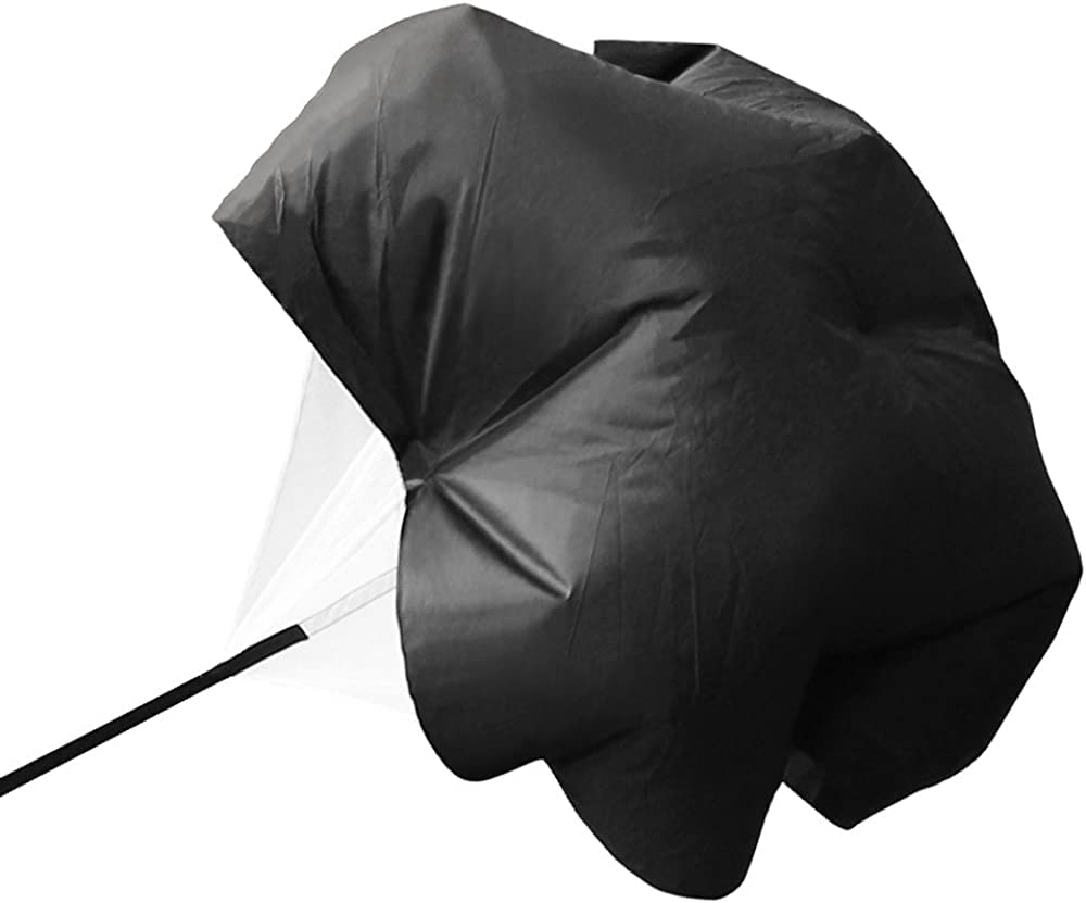 Rilekh Running Parachute/Running Speed Training, 56 inch Speed Drills Resistance Parachute Running Sprint Chute Soccer Football Sport Speed Training, Black-image-41