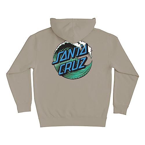 SANTA CRUZ Wave Dot P/O Hooded Heavyweight Sweatshirt Cement XL Mens
