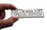 Vietnam Vet Special Edition Car Emblem, 3D Raised Metal Decal Exterior Truck Sticker Fender Vietnam