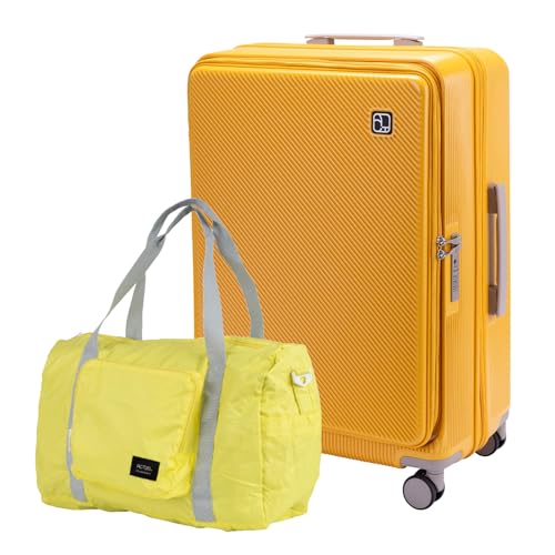 [�A�N�^�X] ���� �X�[�c�P�[�X �L�����[�P�[�X �p�b�J�u���{�X�g���t�� 5W1H�V���[�Y�Z�b�g ���J�� �t�����g�I�[�v�� �g���@�\ L�T�C�Y 70L �g����77L �����a������\�T�C�Y (Paris PM8:00 (yellow))