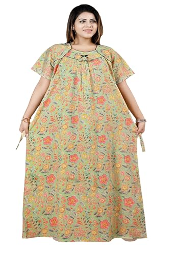 Image of Bejod's Collection Women Pure Cotton Nighty Combo Pack | Full Length Floral Printed Cotton Nighty Maxi | Soft & Breathable Night Dress for Women L to 4XL