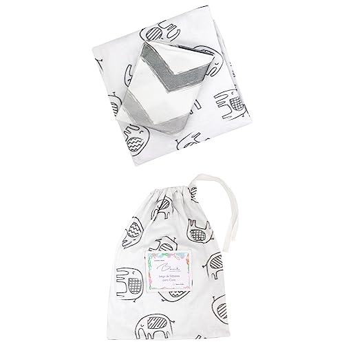 Image of BAMI 2-Piece Ultra Soft 100% Cotton Crib Sheet Set Breathable Fitted Crib Sheet & Pillowcase for Baby, Neutral Baby Crib Bedding, Soft & Safe for Sensitive Skin, Fits Standard Crib Mattress 52 inch x 28 inch