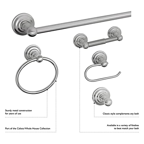 Image of Design House 558114 Alta Bay Transitional 18-inch Towel Bar for Bathroom Bedroom Closet or Kitchen, Polished Chrome