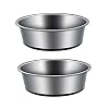 Mery Home Futterschale für Haustiere 2 x 1750 ml GroÃŸe Hundenapf aus Edelstahl Katzenwasserschalen Schwergewicht mit rutschfestem Gummiboden für groÃŸe mittelgroÃŸe Hunde Katzen