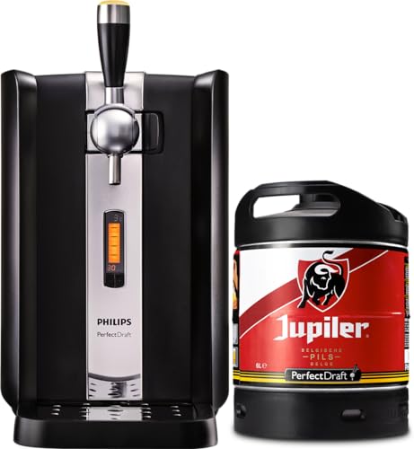 PerfectDraft – Pack Tireuse À Bière + 1 Fût Jupiler 6L – Machine Pression À Domicile – Refroidissement À 3°C – 30 Jours Fraîcheur – Écran LED...