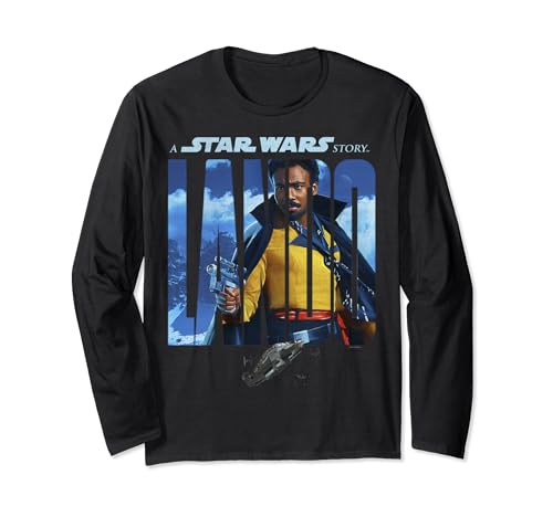 T-shirt Star Wars Han Solo Lando logo silhouette vêtement manches longues imprimé geek