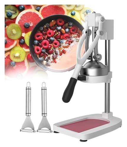 Exprimidor manual, prensa manual comercial con base de hierro fundido y ventosa para limón, naranja, tomate, jugo de sandía