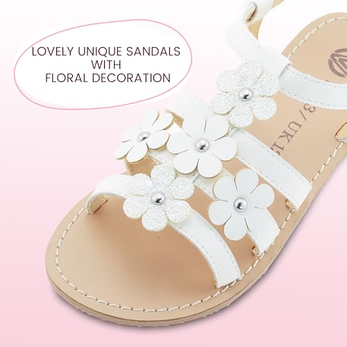 Girls Sandals Kids Strap Flat Sandals Open Toe Summer Flower Casual Shoes2