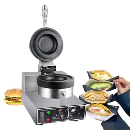 Elektrische Burger-Presse Eiscreme-Burger-Maker, elektrische Burger-Maschine, antihaftbeschichtete Hamburger-Presse, Burger-Maker, 1200 W kommerzieller Sandwichmaker für den privaten und gew
