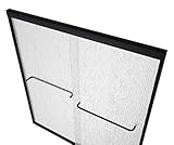 EUROTECH SHOWERS Traditional Dual Sliding Bathtub Shower Door 56.5-60' Width x 66' Height with 3/8' (10mm) Rain Tempered Glass (Matte Black)