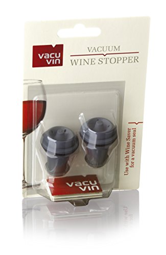 Vacu Vin Stainless Steele Wine Saver (Stainless Steel Pump + 3 Stoppers)