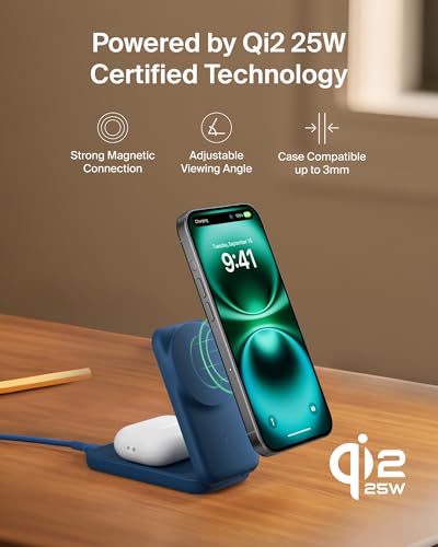 Belkin Qi2.2 25W Wireless 2 in 1 Foldable Fast Charging Station for iPhone - image 7