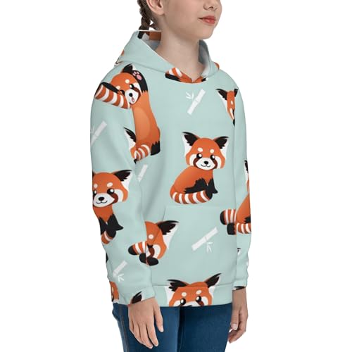 Icomon Youth Boys Girls 3d Long Sleeve Pullover Hoodies Howling Moon Wolf Hooded Seatshirts Sweaters3