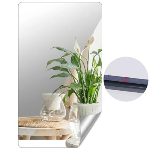 Image of OURCHEAPSTORE Modern Frameless Wall Mirror 30 x 40 cm Decorative Glass Mirror for Bedroom Living Room Bathroom Entryway and Home Decor Pack 1