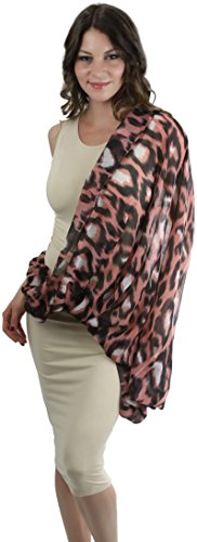 ToBeInStyle Women's Ikat Leopard Print Infinity Scarf3