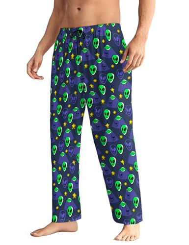 Men's Pajama Pants with Pockets Elastic Waistband Lightweight Breathable Sleep Pants for Men Soft Lounge Pants4