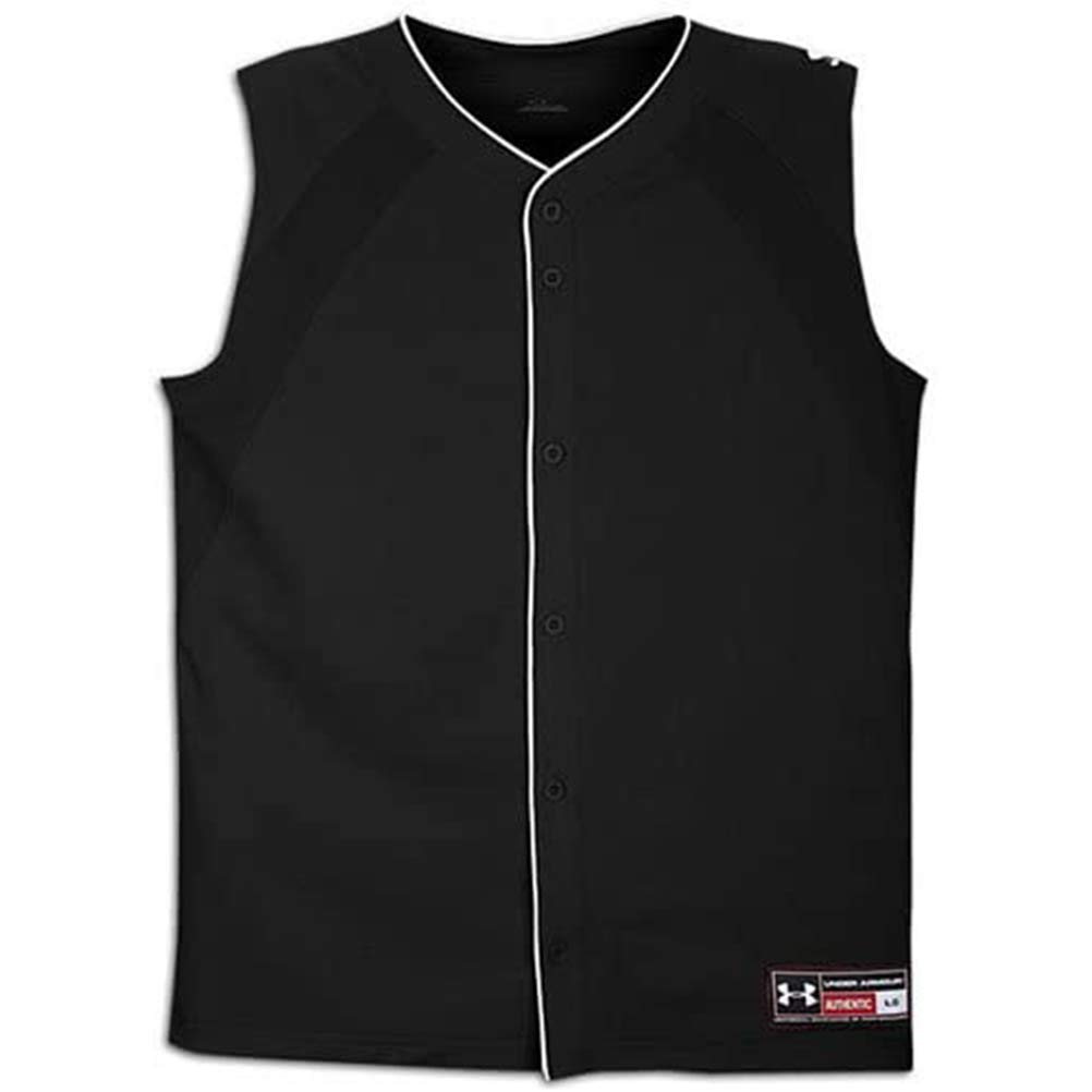 Under Armour Full Button Sleeveless Jersey - Men's (sz. M, Black)