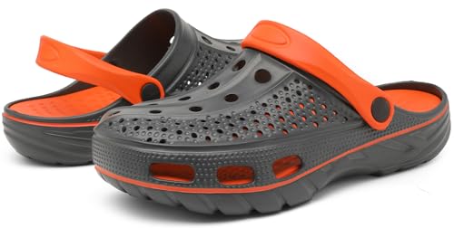 Image of ChayChax Men's and Women's Arch Support Clogs Garden Shoes Slip-on Outdoor Beach Water Sandals with Removable Cushion Footbed