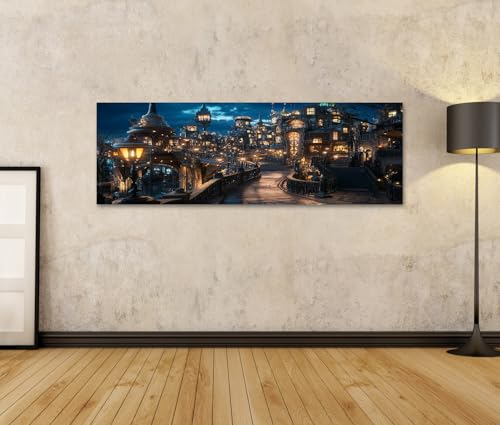 Image sur toile premium de style architectural nocturne