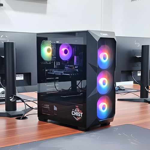 Image of CHIST Auro R56 Gaming PC | AMD Ryzen 5 5600 (6 Core, 12 Threads) | 16GB DDR4 RAM | 512GB NVMe SSD | WiFi & Bluetooth Card | Windows 11 Pro | Ready to Use Desktop (RTX 3050 6GB DDR6)