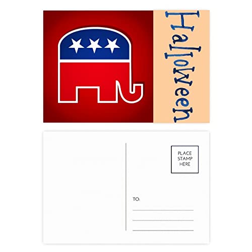 Cartes postales éléphant républicain Halloween : lot de 20 invitations pour fête aux USA