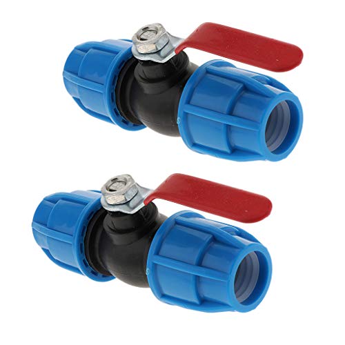 Preisvergleich Produktbild 2x25mm Kunststoff Schnellkupplungs Absperrventil DN15, DN20, DN25, DN32