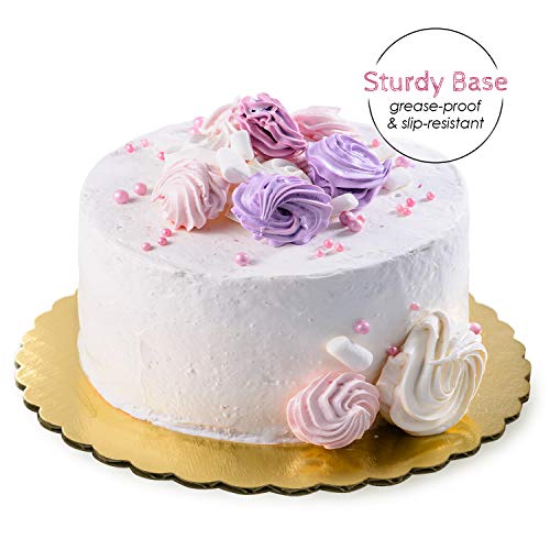 StarMar 12 inch Gold Cake Boards Rounds, [24 Pack] Cake Base, 12-In Circle Cardboard, Disposable 12 in Round Cake Boards Perfect for Cake Decorating,