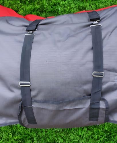 Image of 1200D Horse Turnout Blanket Waterproof, Breathable, Heavy-Weight Winter Blanket with 300g Fill, Ripstop Outer Shell