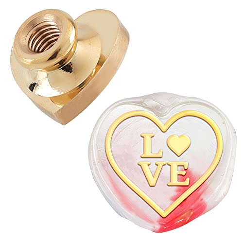 CRASPIRE Valentine's Day Wax Seal Stamp Heads Only No Handle Love Sealing Wax Stamp Head Replacement Vintage Removable Brass Seal Head Heart-shape for Wedding Invitations Envelopes Christmas Gift Wrap