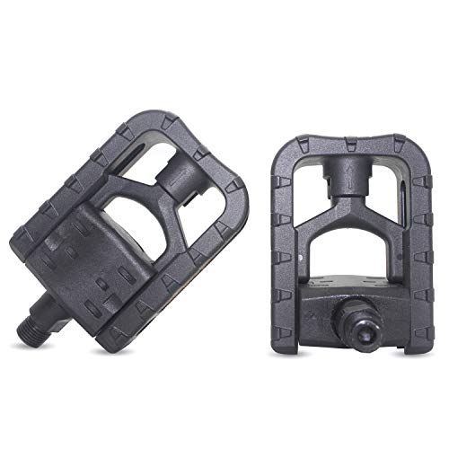 DRBIKE Folding Bike Pedals - Bicycle Foldable Pedals with Nylon, Universal 9/16 inch Non-Slip Cycling Pedals for Folding Bike, BMX Bike, Road Bike, Mountain Bike MTB, Black