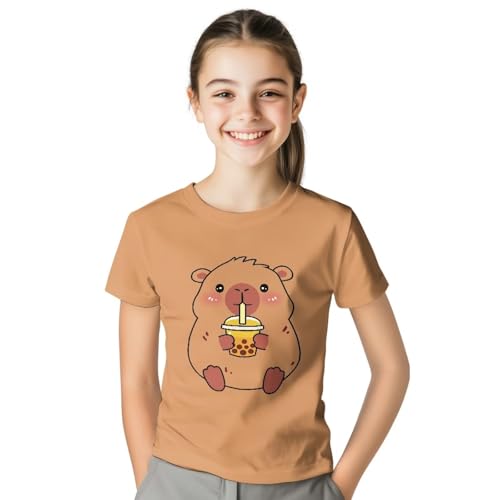 Image of WELLFLYHOM Kids Tshirts Girls Boys Short Sleeve Crewneck Tees Shirts Casual Sport Pullover Tops Size 3-16 Years