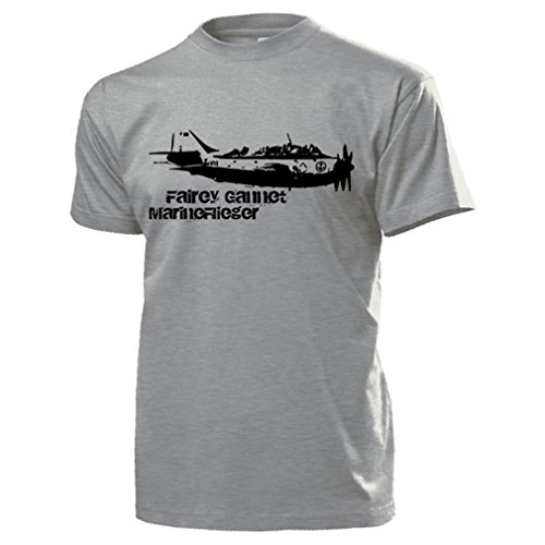 T-shirt Gris Fairey Gannet Style Marine Aviateur pour Passionnés