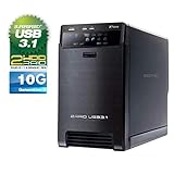 [page_title]-FANTEC QB-X2U31R Externes Raid Festplattengehäuse (für den Einbau von zwei 3,5 Zoll und 2,5 Zoll SATA I/II/III HDDs und SSDs Festplatte. Mit USB 3.1 Typ-C zu Typ-C Generation II 10G Anschluss, schwarz