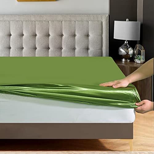 6PCS Satin Duvet Cover Bedding Set Plain Luxury Soft Bed Set Include (1xDuvet Cover, 1xFitted Sheet - Image 2