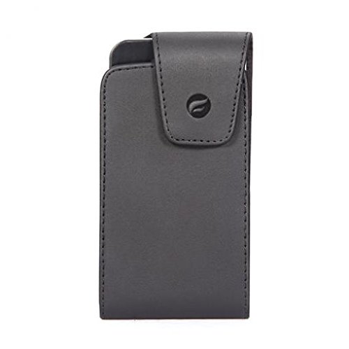 Black Leather Phone Case Cover Pouch Holster Swivel Belt Clip for T-Mobile Motorola Photon Q - T-Mobile Samsung Galaxy S4G - T-Mobile Samsung Galaxy S Relay 4G