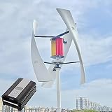 FLTXNY 2000W 48V AC Maglev Generator Vertical Wind Turbine Generator VAWT 2KW Axis Wind Turbine Kits 1.64M Blades with MPPT Charge Controller Home Free Energy for Off Grid System
