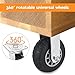 CertBuy 6 Inch Caster Wheels Set of 4, 2 Swivel and 2 Fixed Heavy Duty Casters, Rubber Casters, Solid Rubber Knobby Tread, Outdoor Caster Wheels for Outdoor Use, Workbench, Flat Carts, Dolly, Trolley