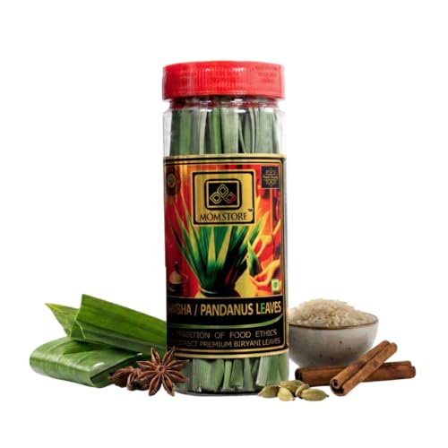 Image of MOM'STORE Rambha Pandan Basmathi Biryani Leaves Dehydrated 10g | Aromatic Natural Dried Pandanus Herb, For Biryani, Pulavo, Curries, Desserts and Beverages, Authentic Flavour from Own Farm