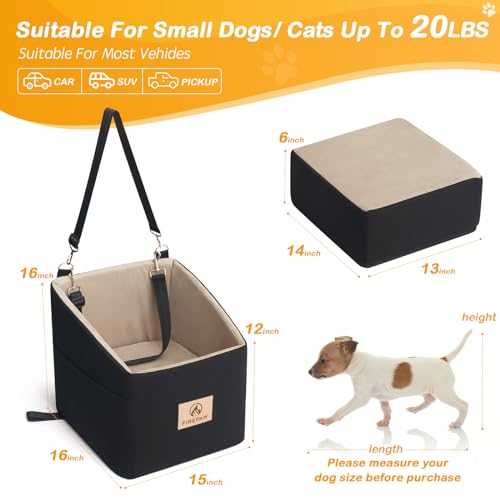 Dog Car Seat for Small Dogs, Memory Foam Booster Dog Car Seat with Washable Removable Cover, Dog Booster Seats for Small Dogs 25lbs, Elevated Pet Car Seat, Dog Seat Belt, Dog Blankets Dog Car Seat for Small Dogs, Memory Foam Booster Dog Car Seat with Washable Removable Cover, Dog Booster Seats for Small Dogs 25lbs, Elevated Pet Car Seat, Dog Seat Belt, Dog Blankets