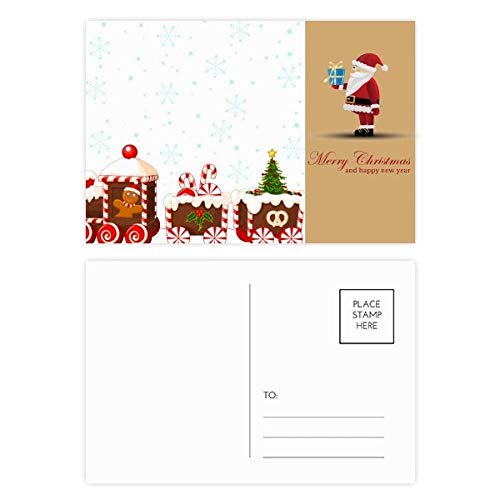 Cartes postales Noël train de bonbons à écrire au coin du feu