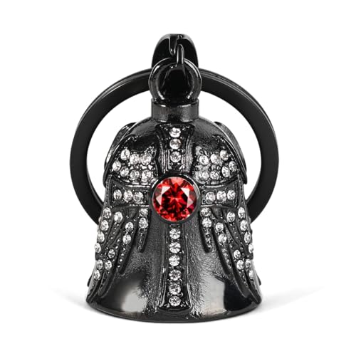 Cross Gremlin Bell motocicleta con llavero amuleto de la suerte y cruz