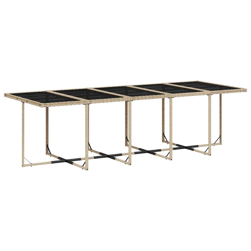 pleciony polirattan do ogrodu i patio składane 138 cm beż